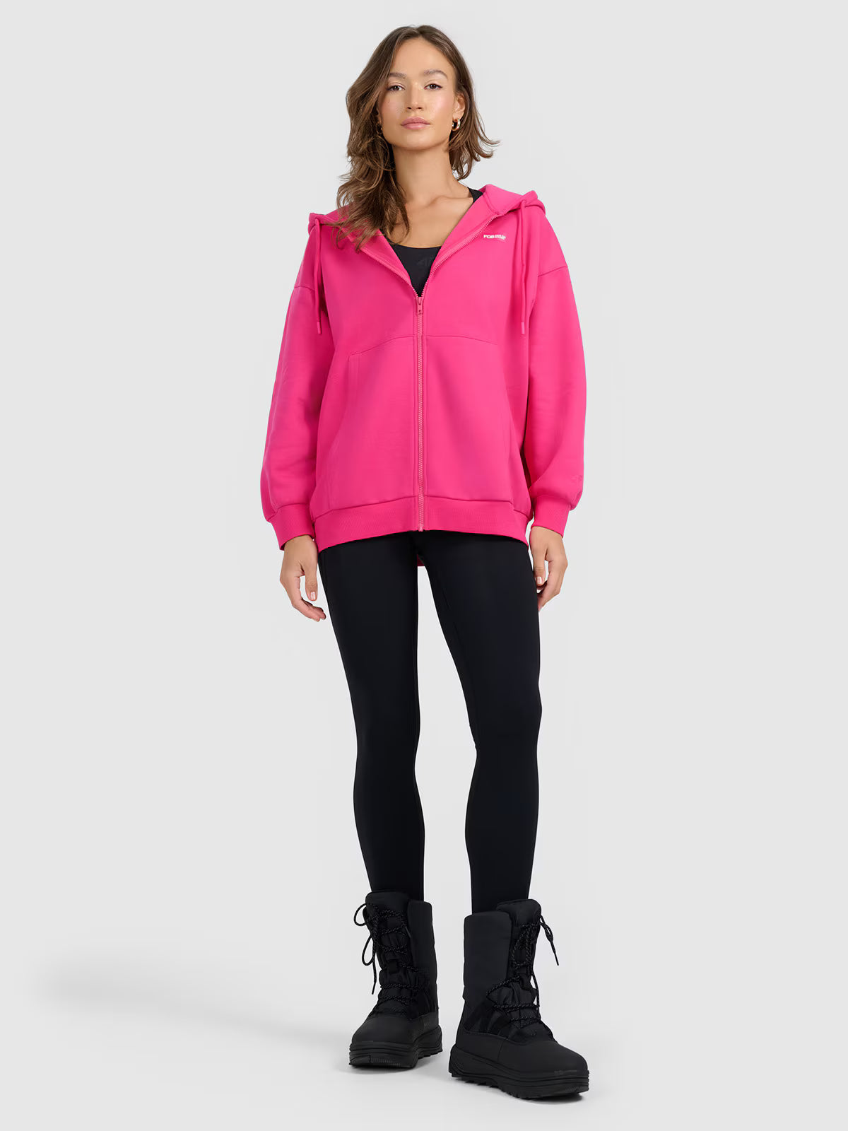 Bluza dresowa rozpinana z kapturem damska