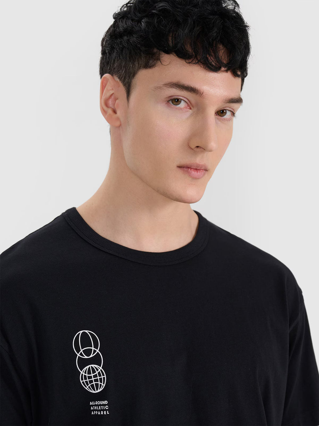 T-shirt oversize z nadrukiem męski