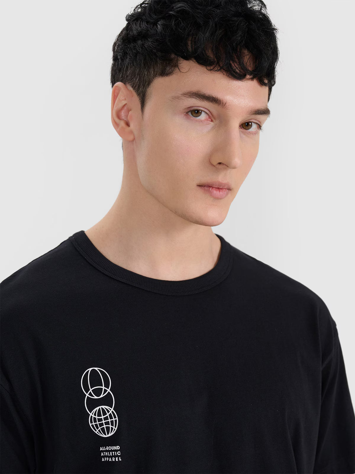 T-shirt oversize z nadrukiem męski
