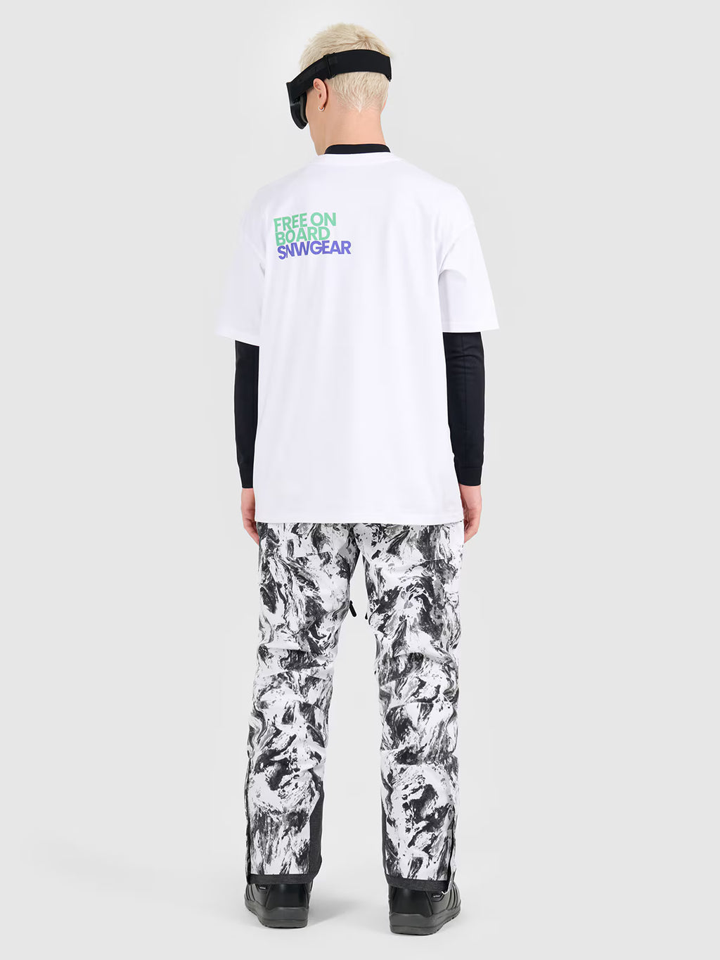Spodnie snowboardowe membrana 15000 męskie - czarno