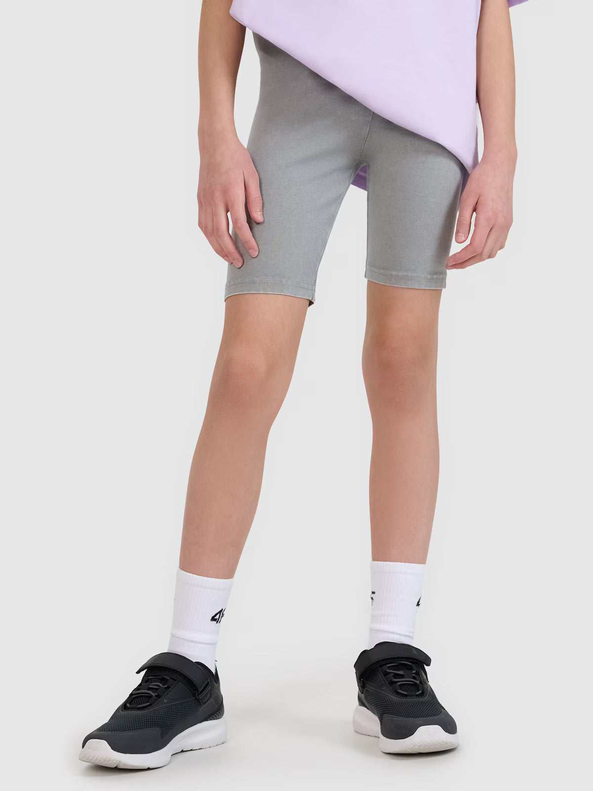 Legginsy kolarki z efektem acid wash dziewczęce