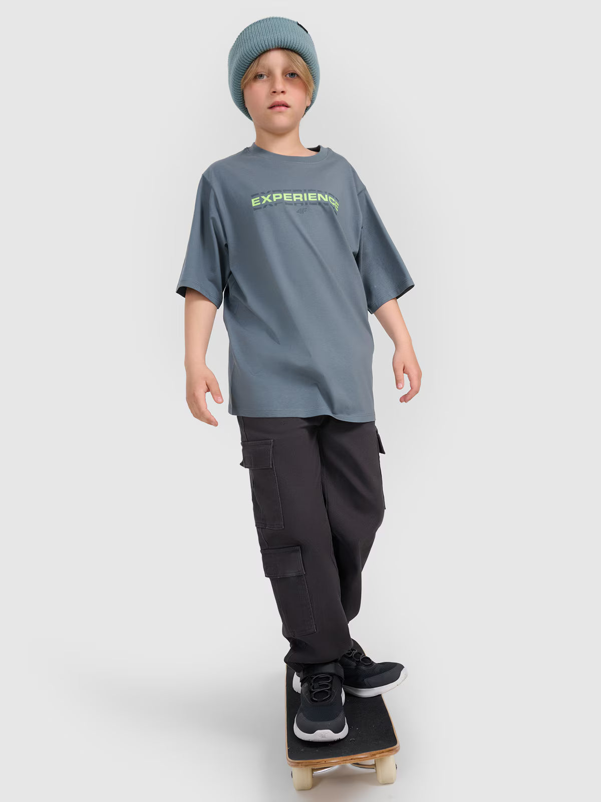 T-shirt oversize z nadrukiem chłopięcy