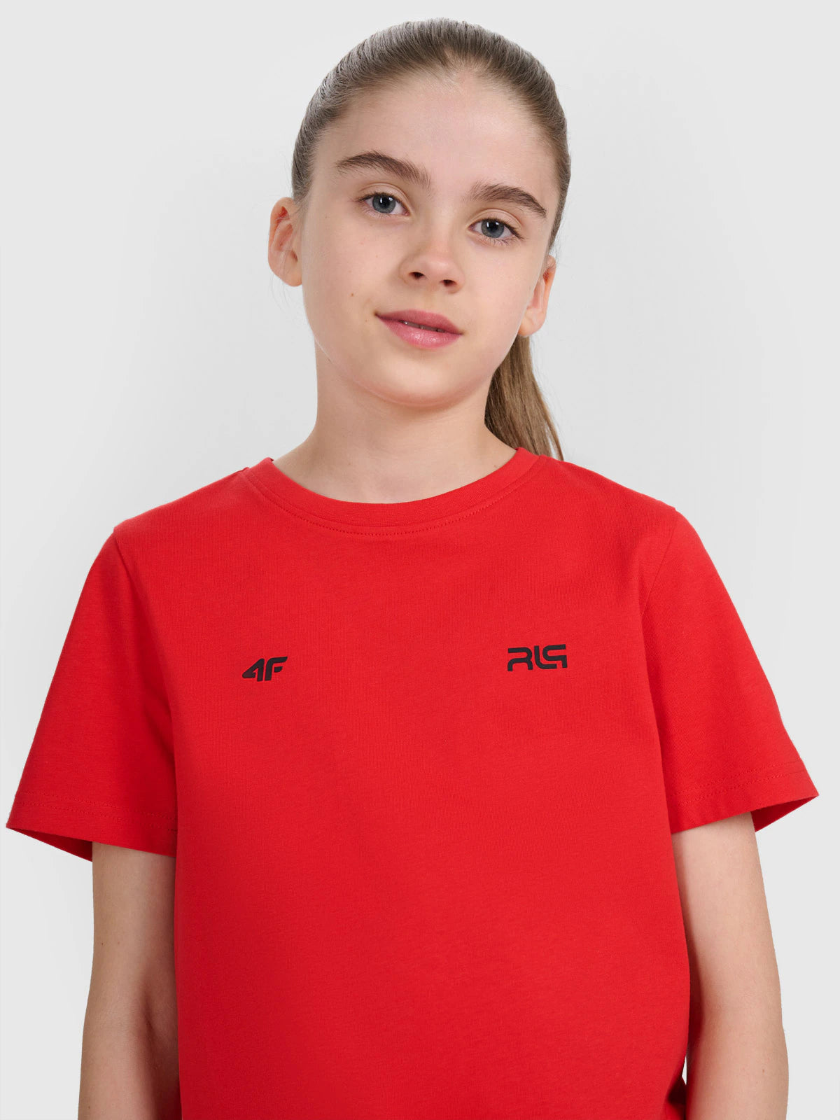 T-shirt regular z nadrukiem dziecięcy 4F JUNIOR x Robert Lewandowski