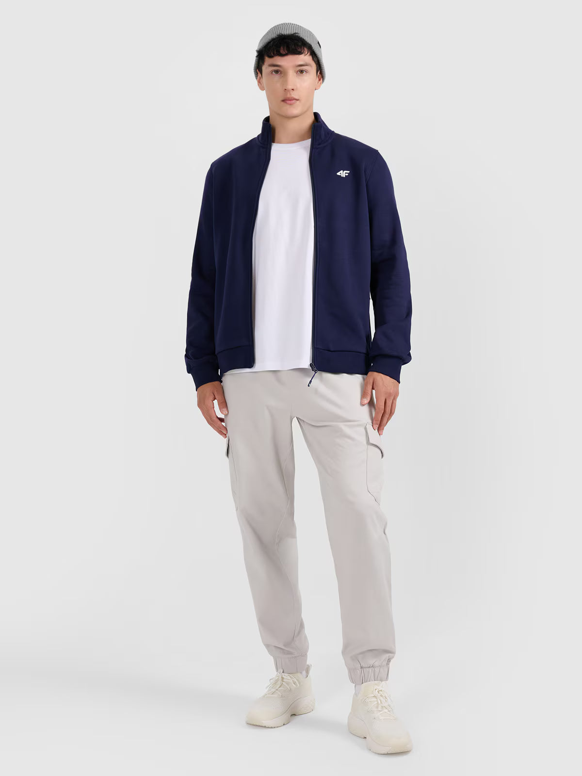 Bluza dresowa rozpinana bez kaptura męska