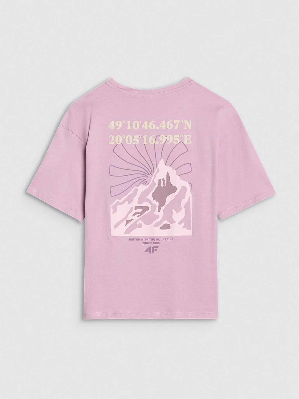 T-shirt oversize z nadrukiem dziewczęcy