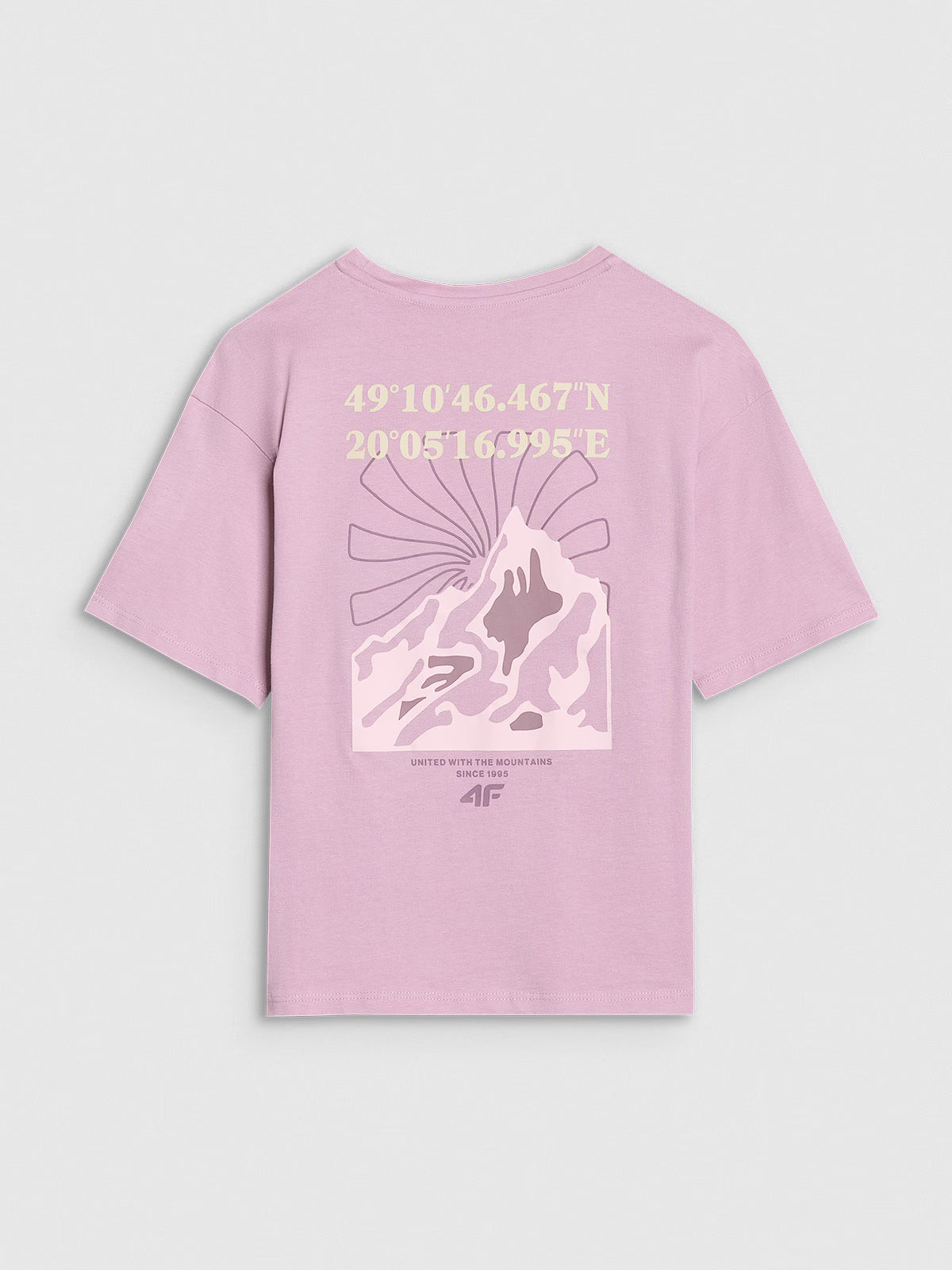 T-shirt oversize z nadrukiem dziewczęcy