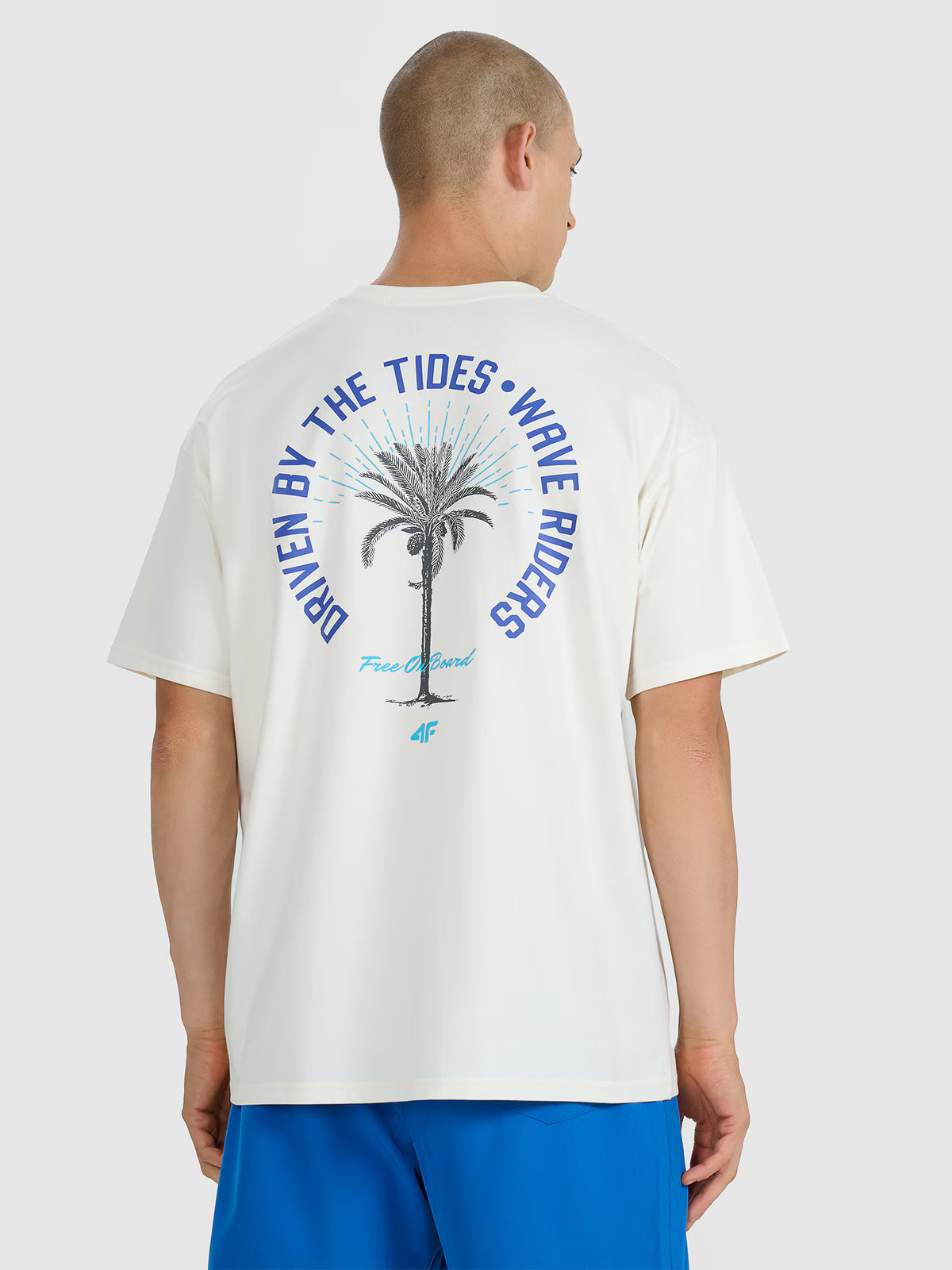 T-shirt oversize z nadrukiem męski