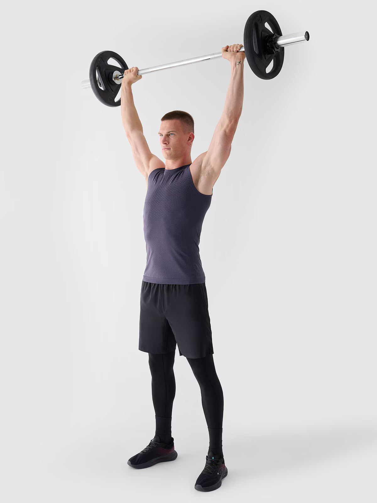 Tank top treningowy bezszwowy szybkoschnący męski 4F x Robert Lewandowski