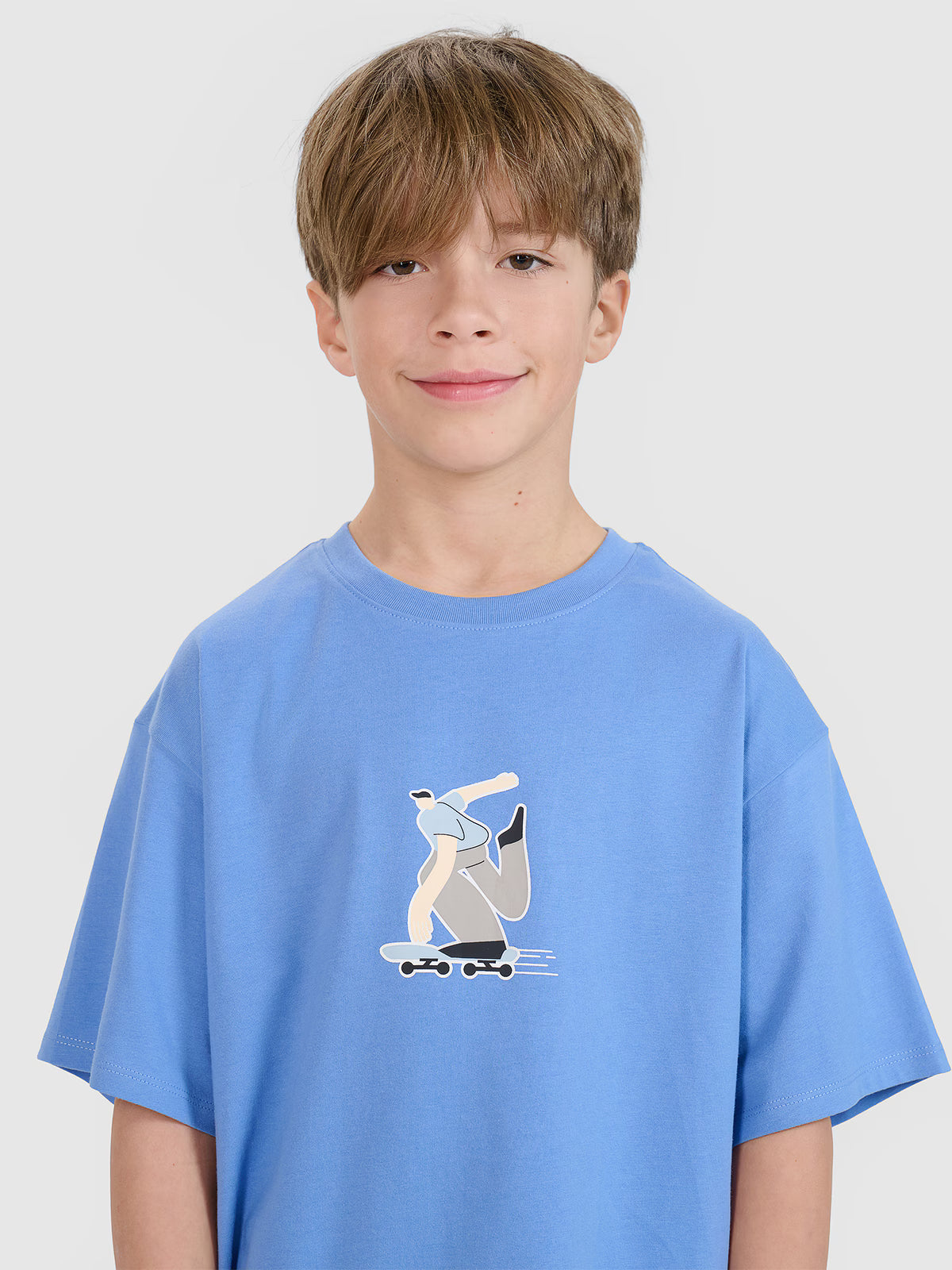 T-shirt oversize z nadrukiem chłopięcy