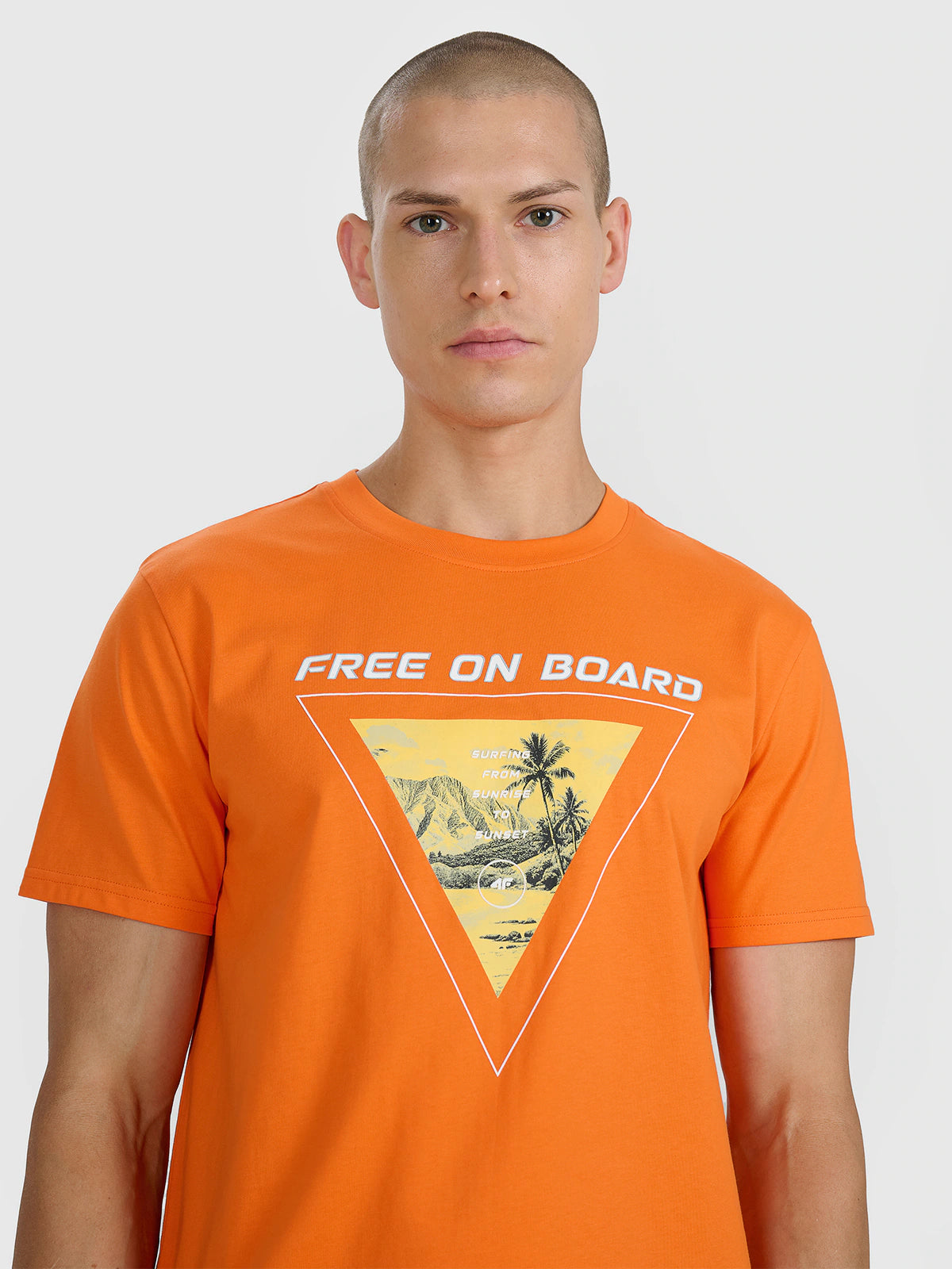 T-shirt regular z nadrukiem męski