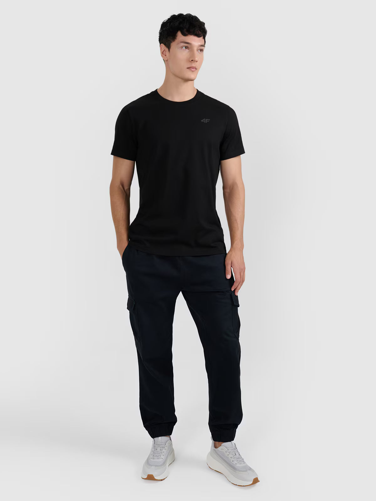 T-shirt regular gładki męski (2-pack)