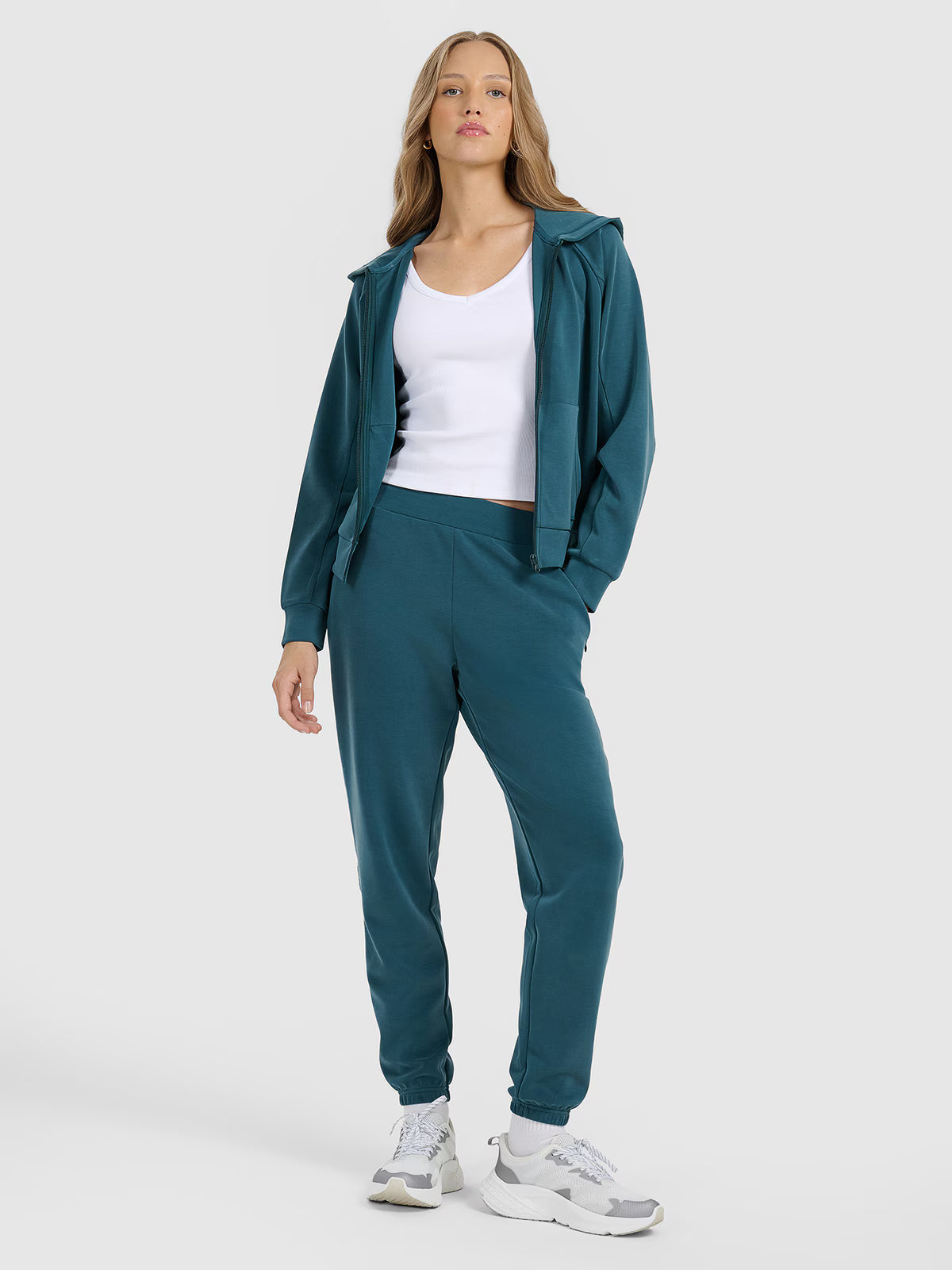 Bluza dresowa rozpinana z modalem damska