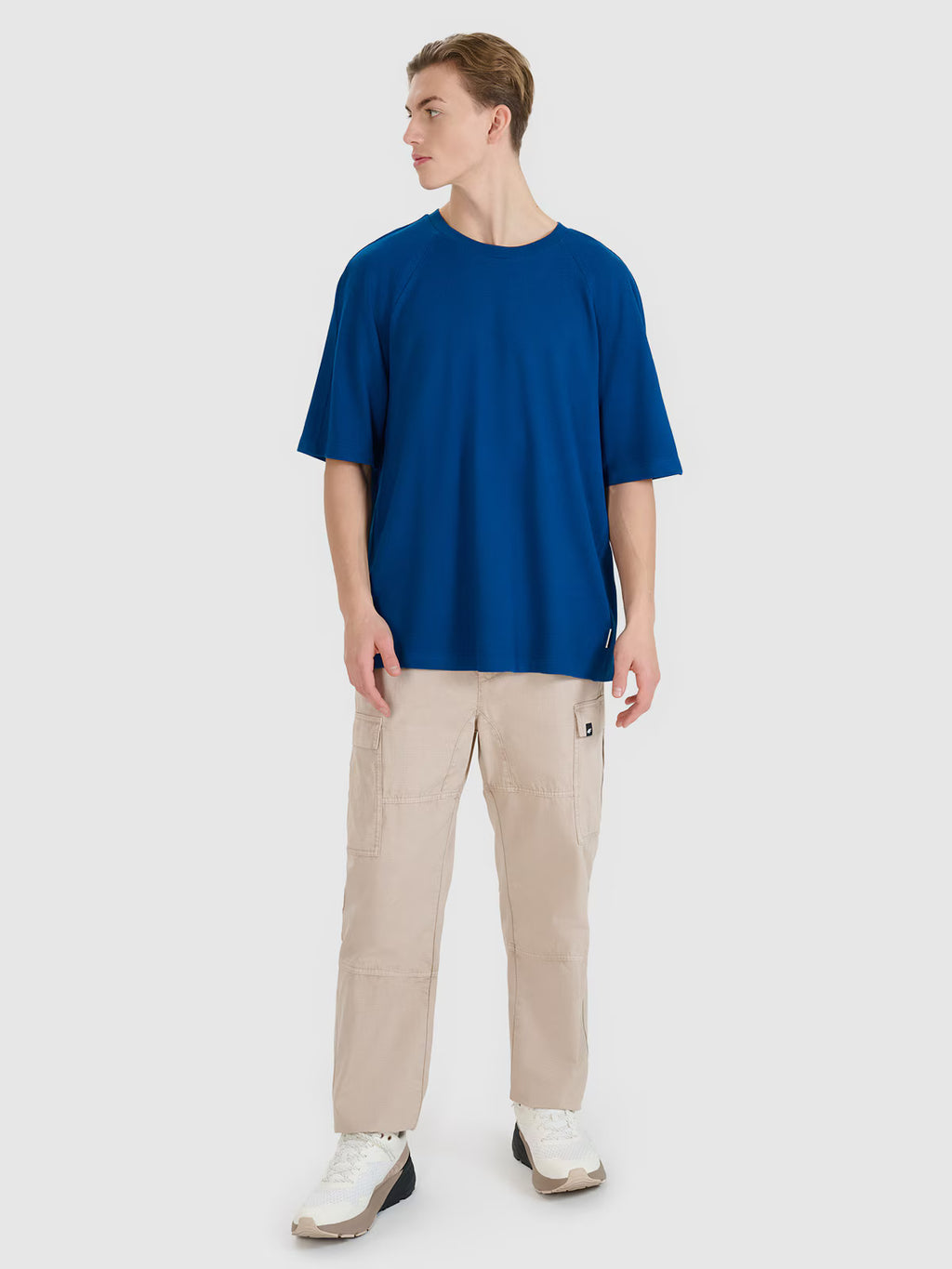 T-shirt oversize z modalem męski