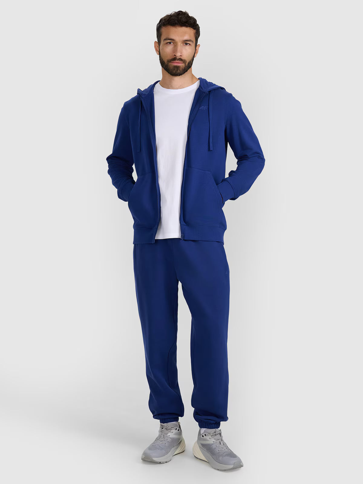 Bluza dresowa rozpinana z kapturem męska