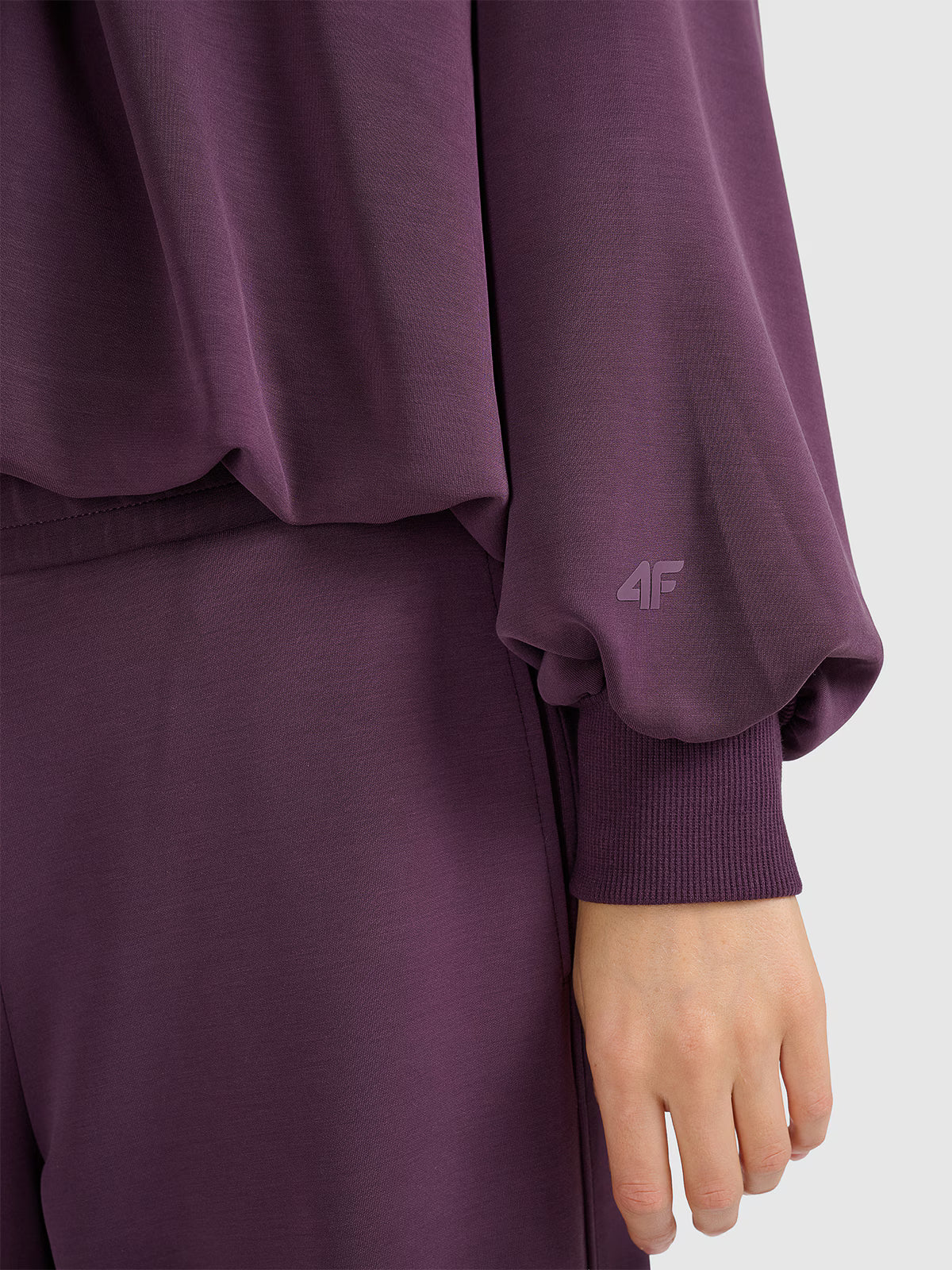 Bluza dresowa nierozpinana z modalem damska