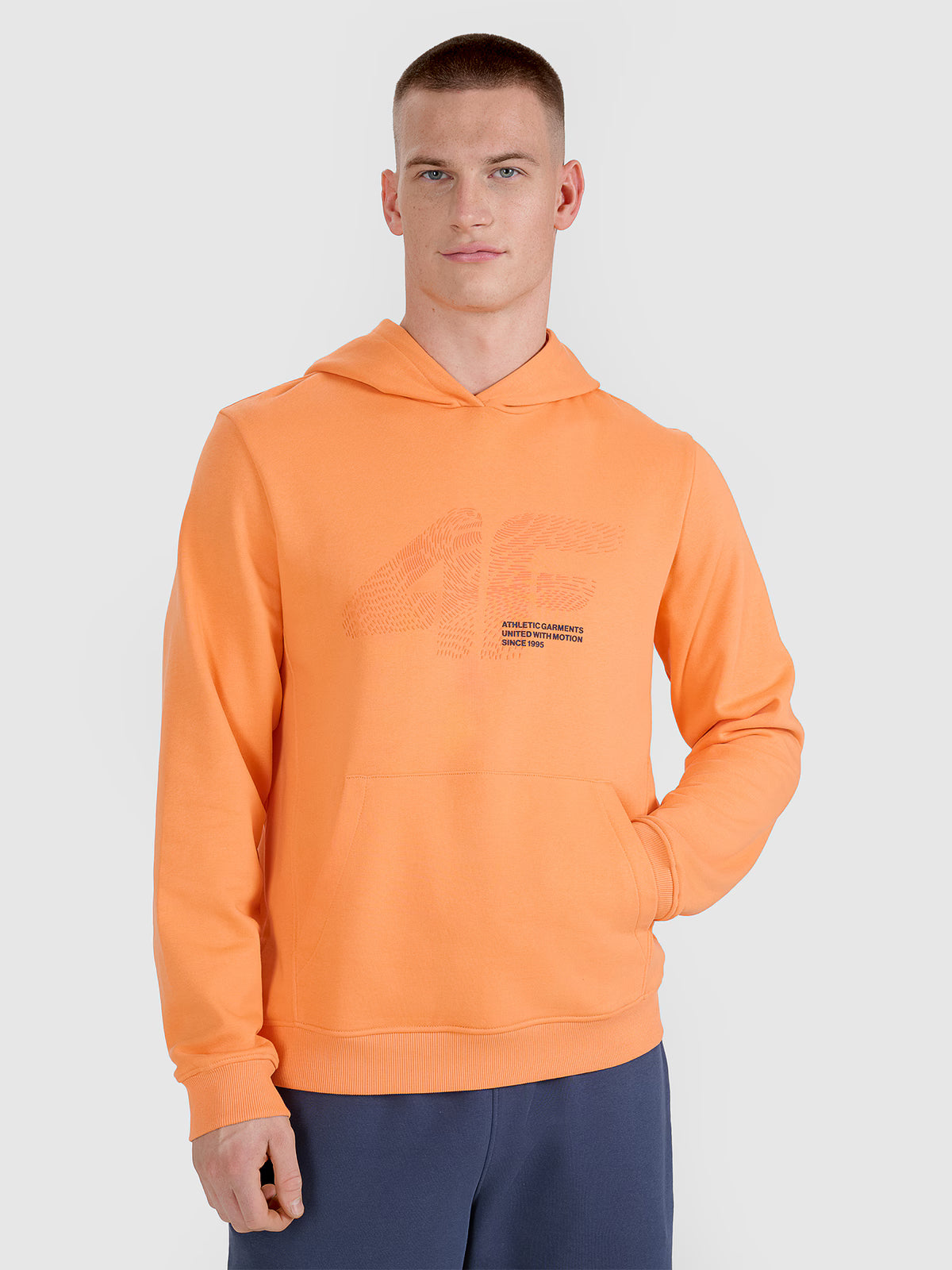 Bluza dresowa nierozpinana z kapturem męska