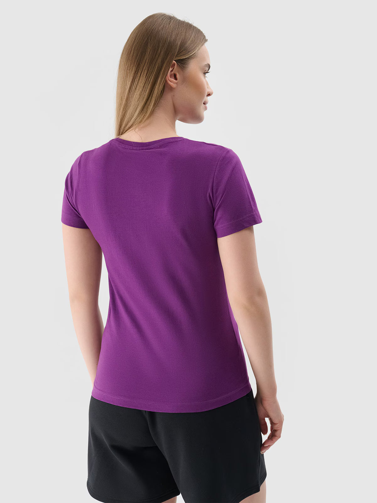 T-shirt slim z nadrukiem damski