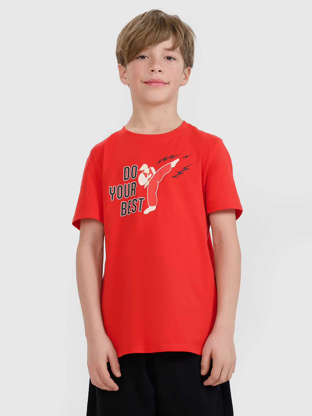T-shirt regular z nadrukiem chłopięcy