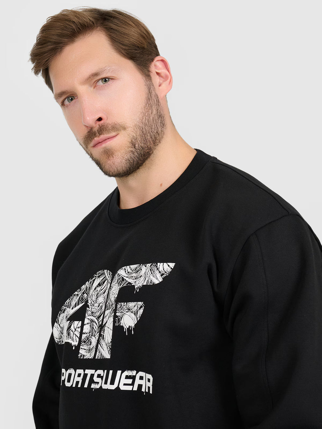 Bluza dresowa nierozpinana bez kaptura męska