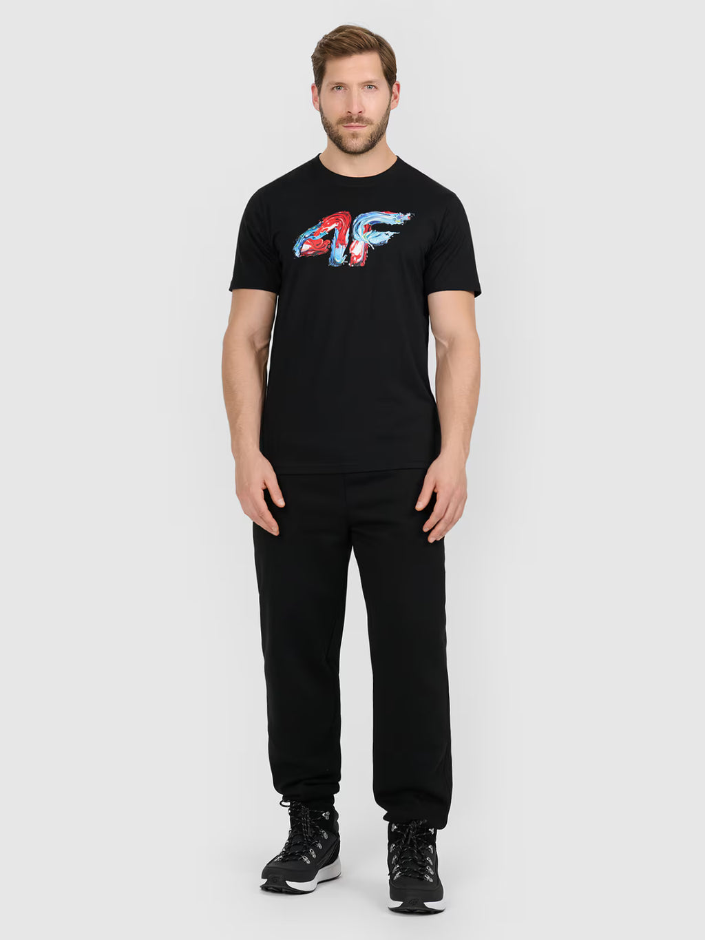 T-shirt regular z nadrukiem męski