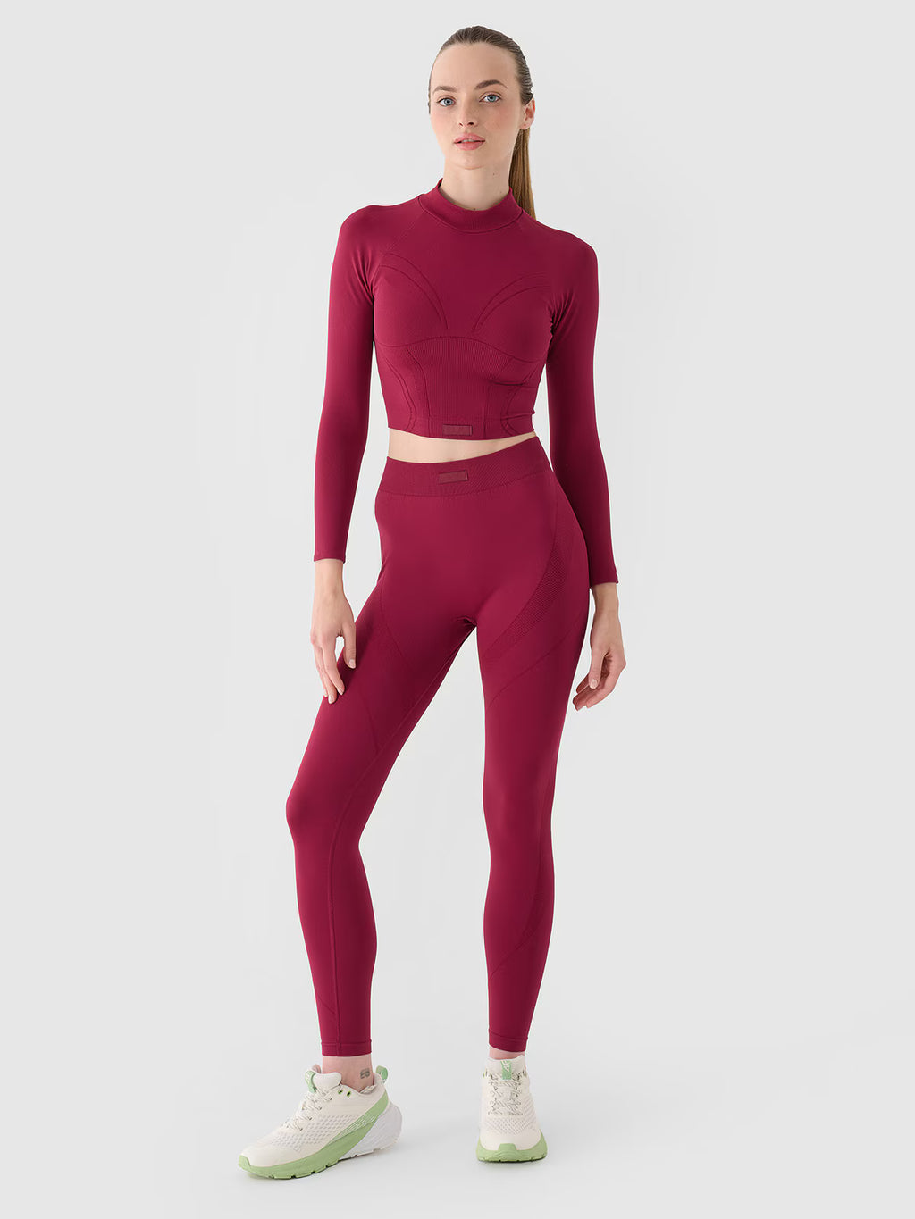 Longsleeve treningowy slim szybkoschnący damski