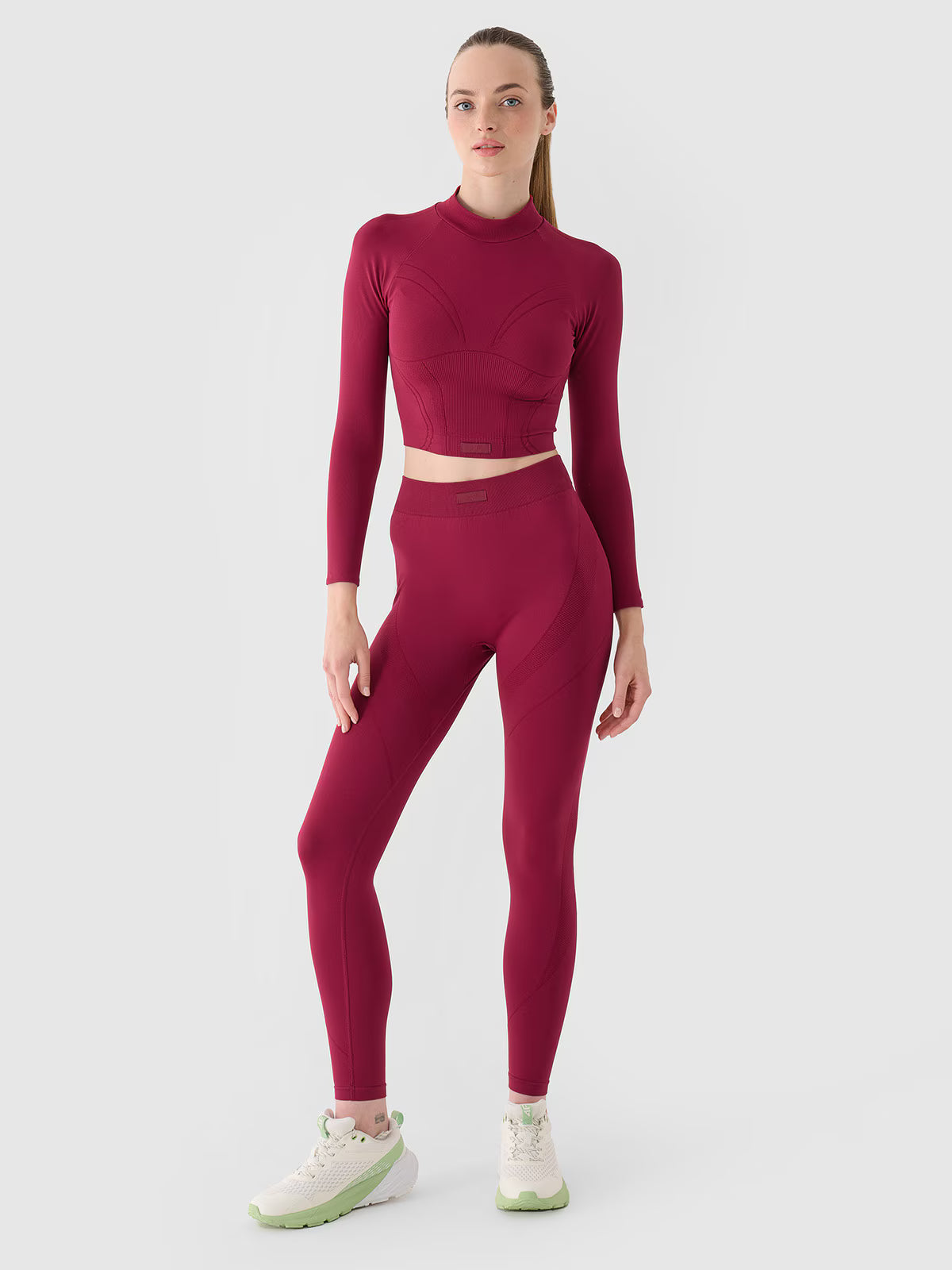 Longsleeve treningowy slim szybkoschnący damski