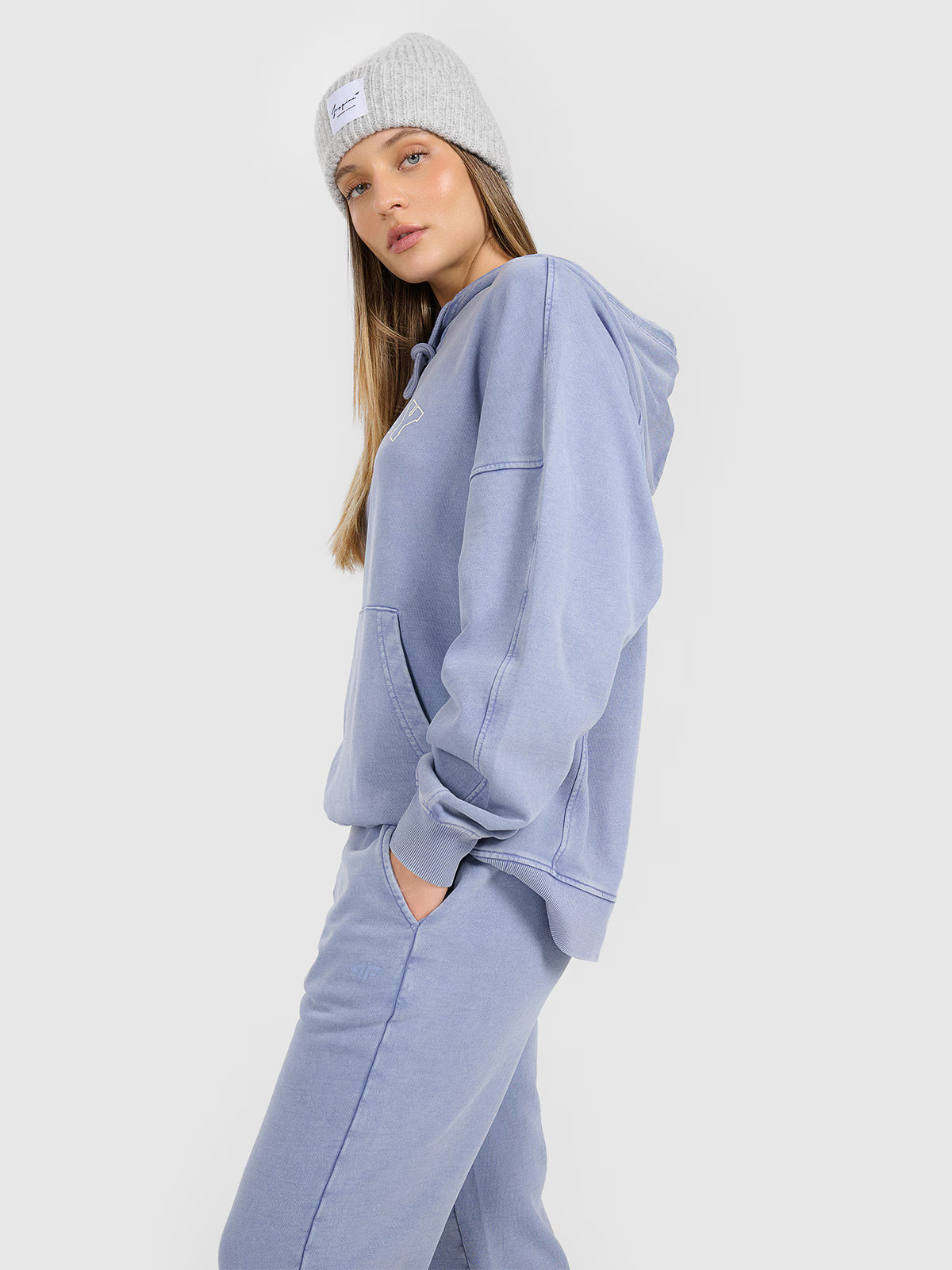 Bluza dresowa nierozpinana z kapturem damska
