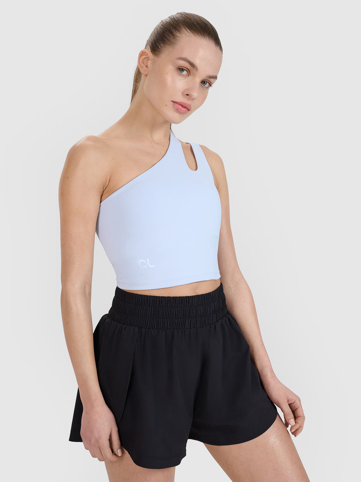 Crop top treningowy na jedno ramię 4F x Anna Lewandowska
