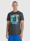 T-shirt regular z nadrukiem męski