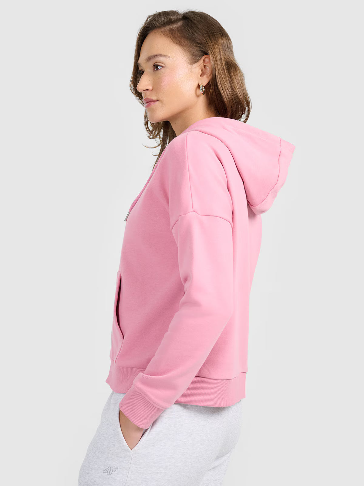 Bluza dresowa rozpinana z kapturem damska