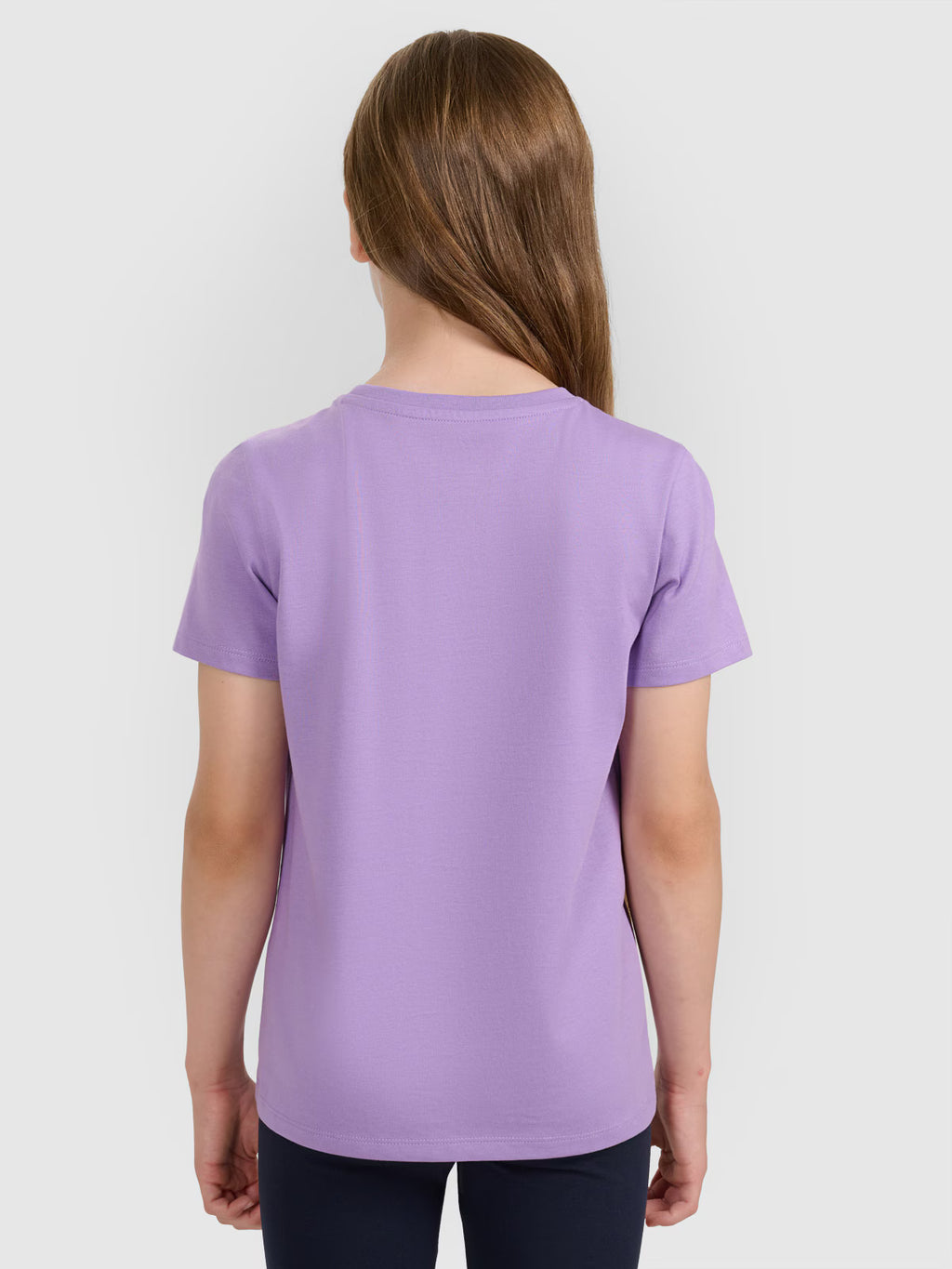 T-shirt regular gładki dziewczęcy