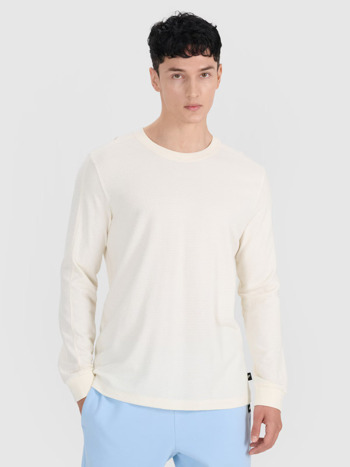 Longsleeve oversize gładki męski