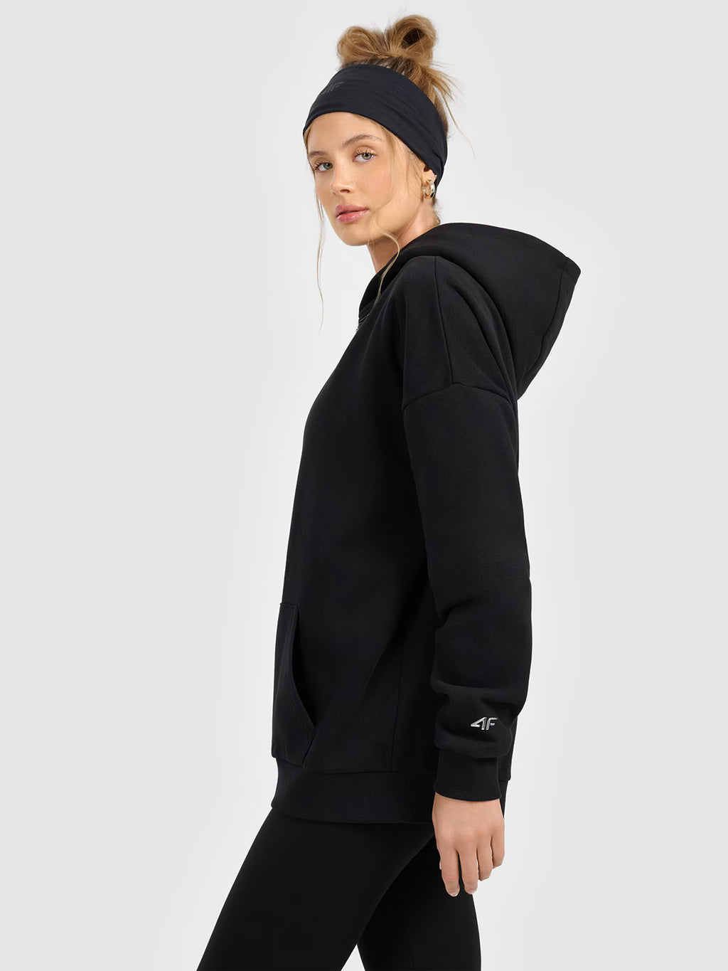 Bluza dresowa rozpinana z kapturem damska
