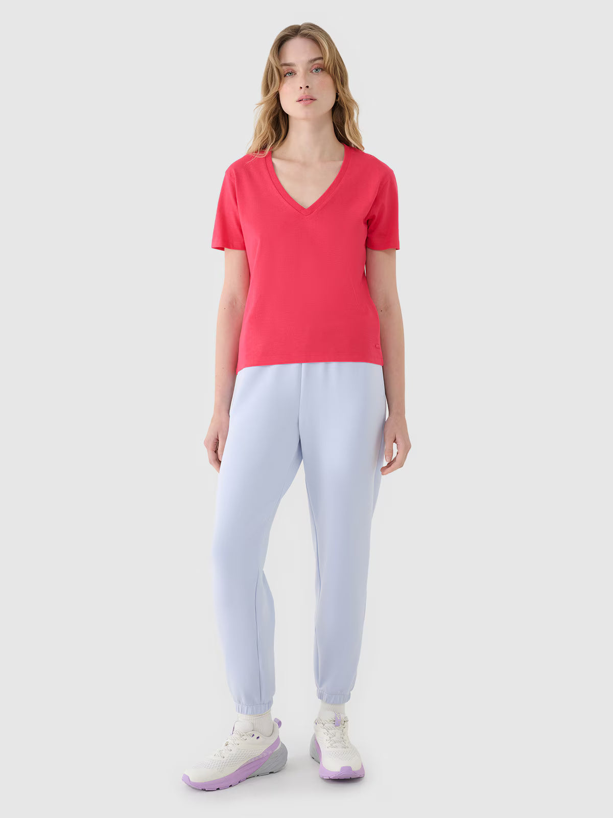 T-shirt oversize z modalem damski