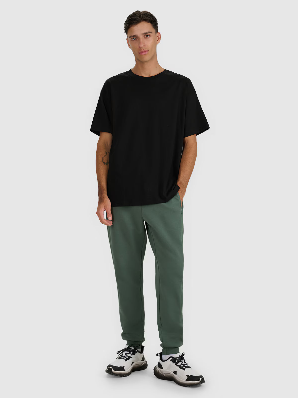 T-shirt oversize z nadrukiem męski