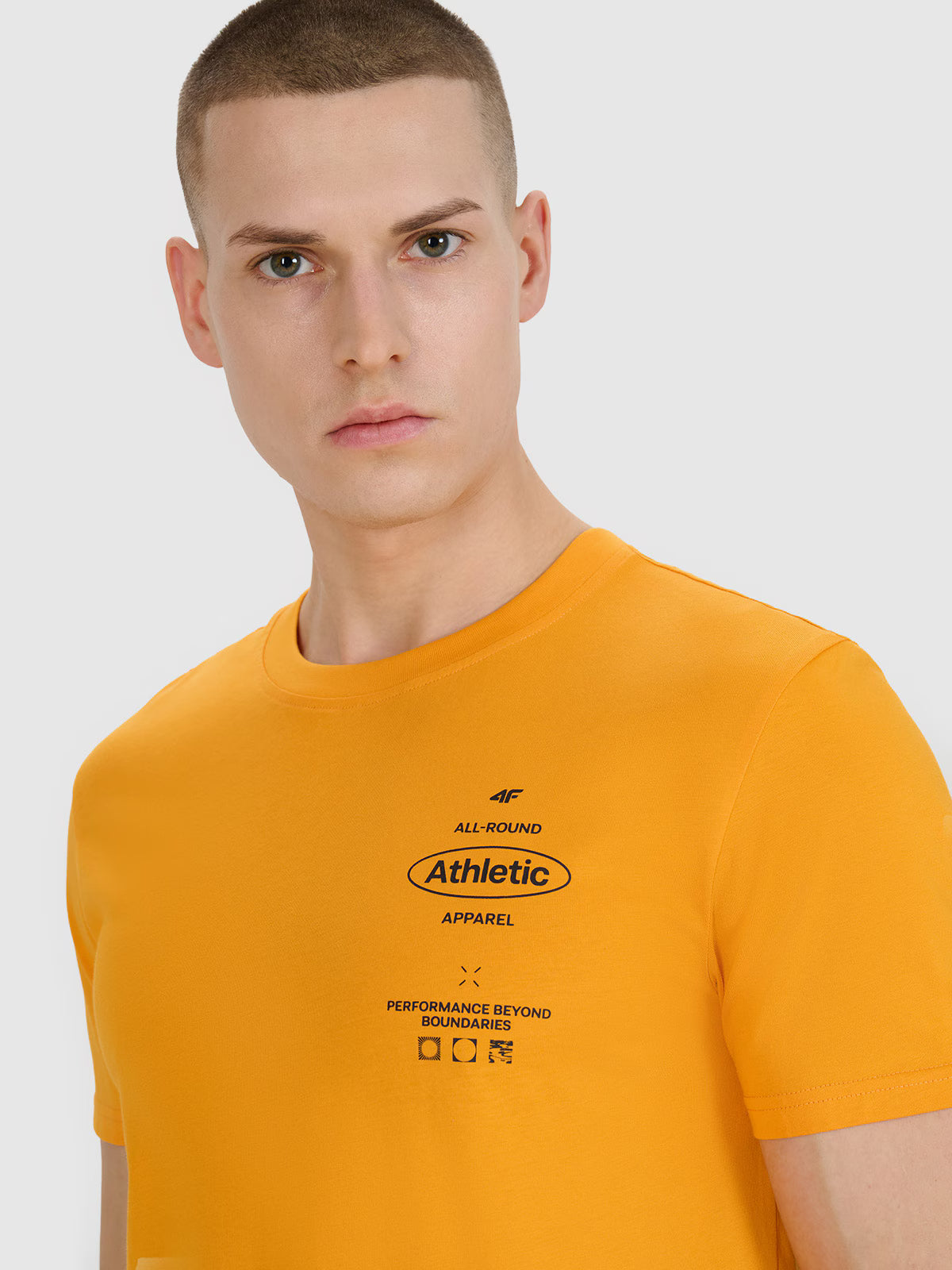 T-shirt regular z nadrukiem męski