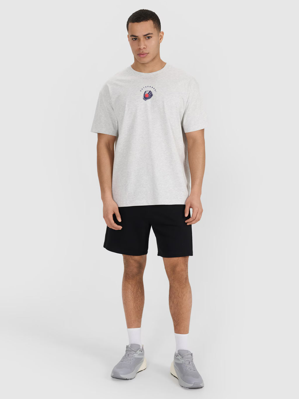 T-shirt oversize z nadrukiem męski