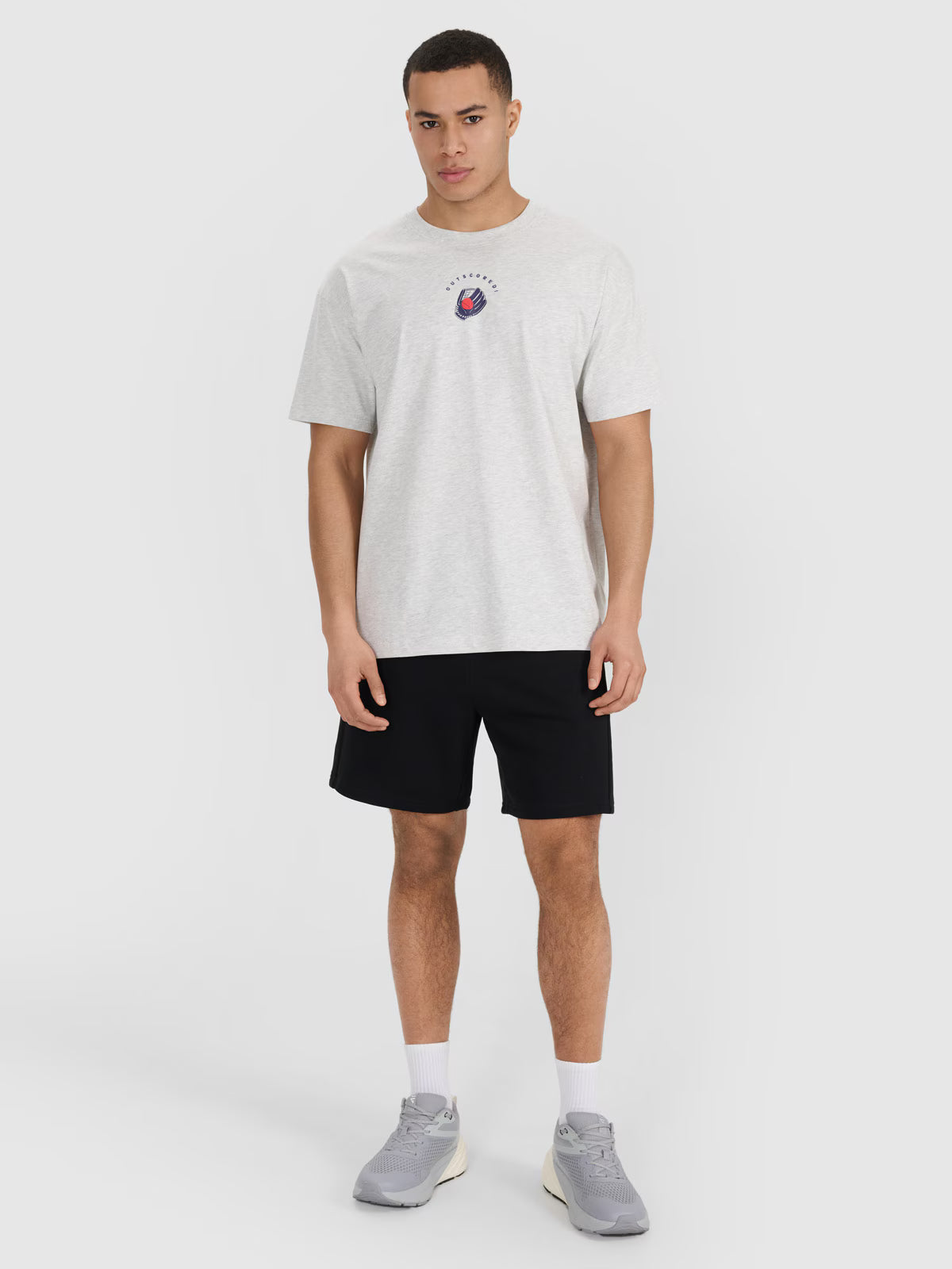 T-shirt oversize z nadrukiem męski