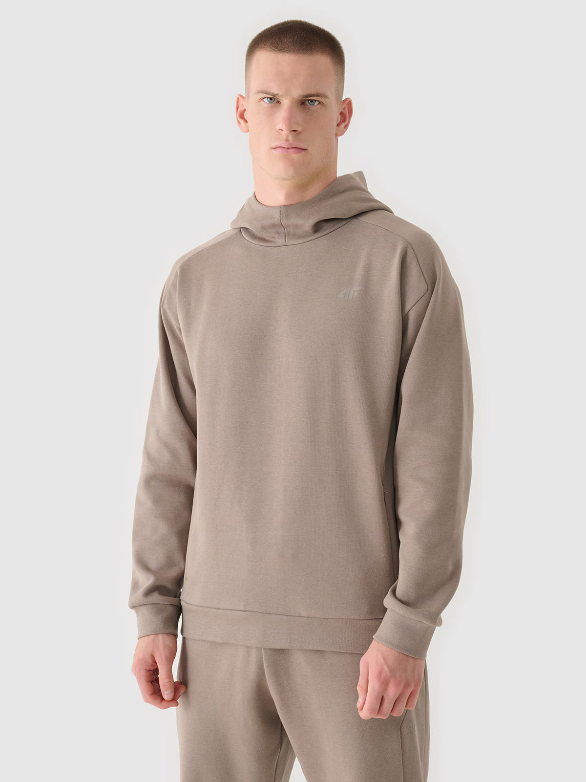 Bluza dresowa nierozpinana z kapturem męska