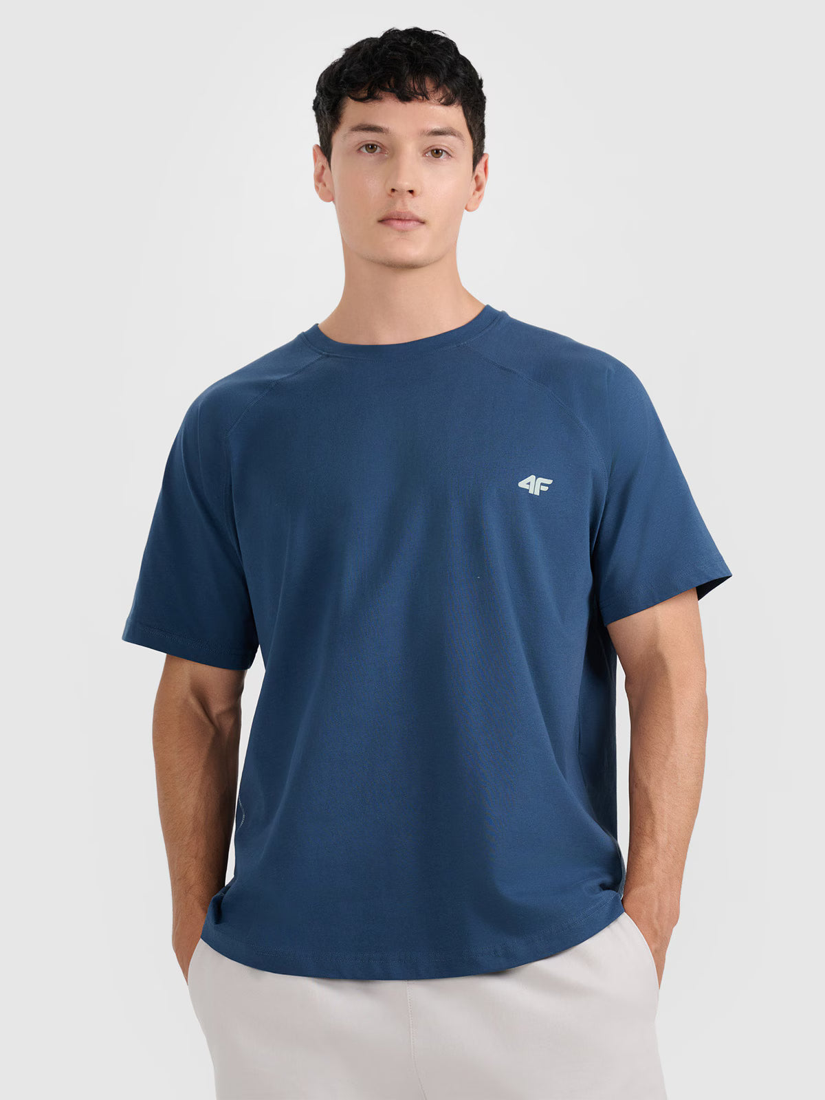 T-shirt oversize gładki męski