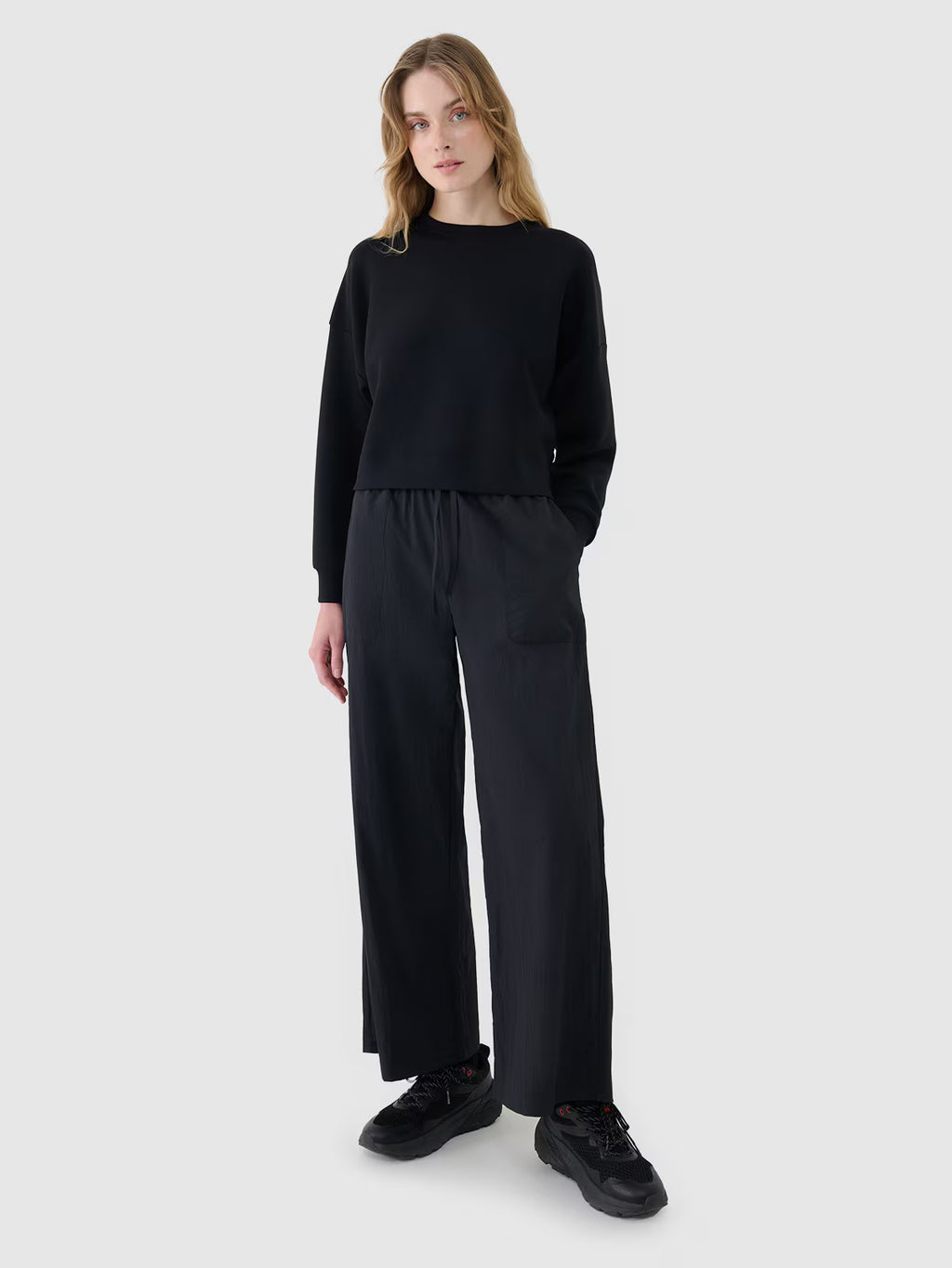 Bluza dresowa nierozpinana z modalem damska