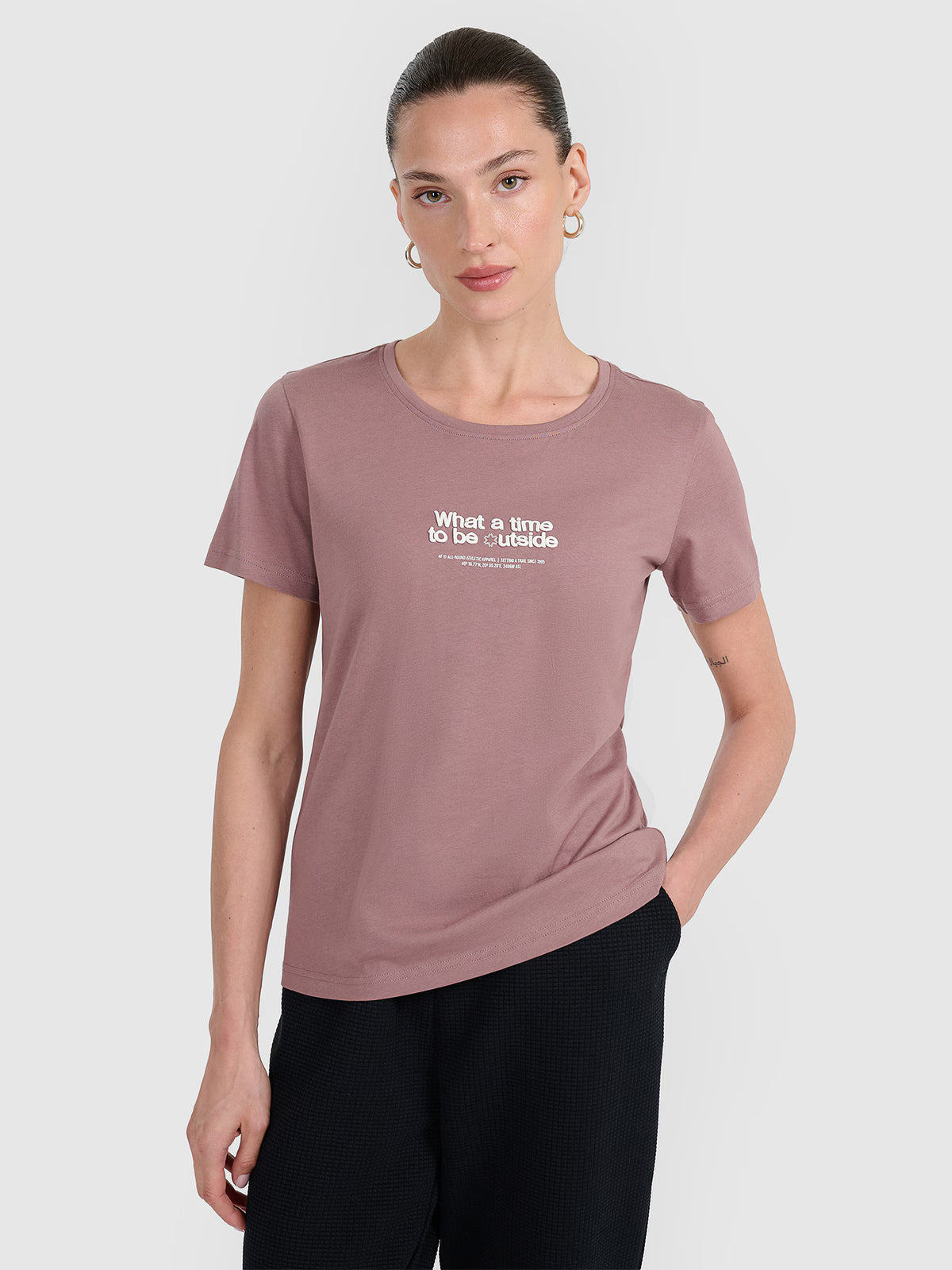 T-shirt regular z nadrukiem damski