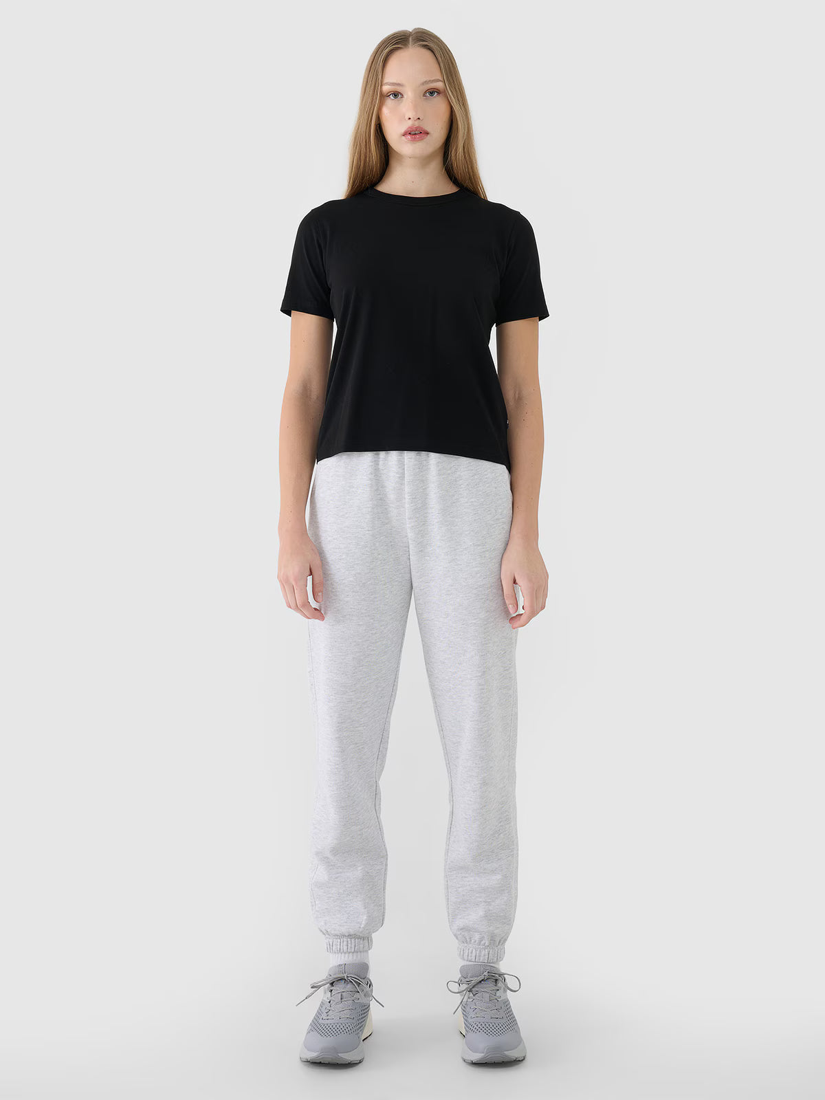 T-shirt regular gładki damski
