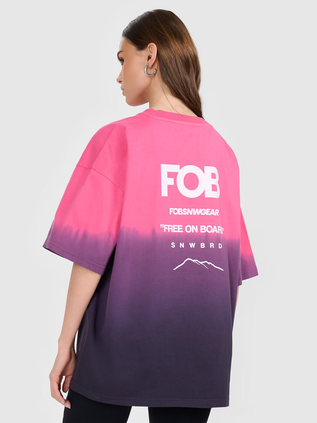 T-shirt loose z nadrukiem damski