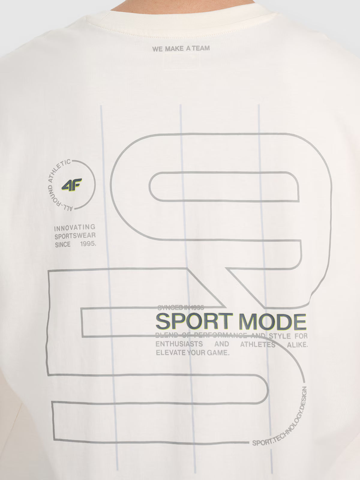 T-shirt oversize z nadrukiem męski