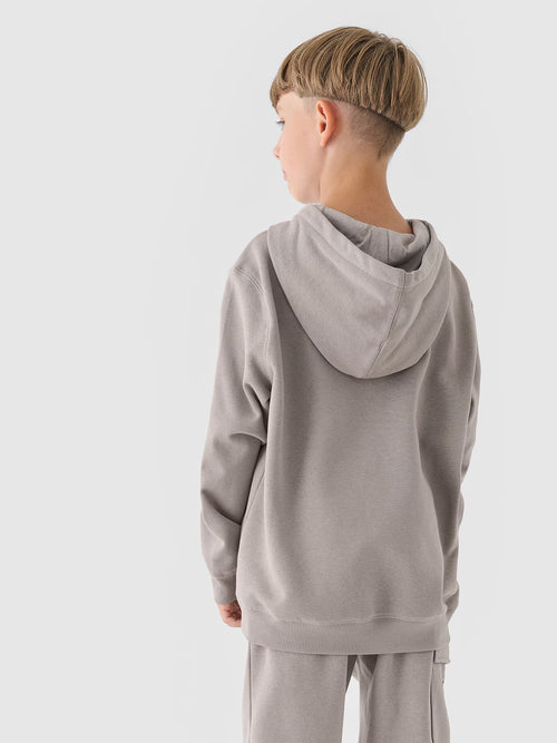 Bluza dresowa nierozpinana z kapturem chłopięca