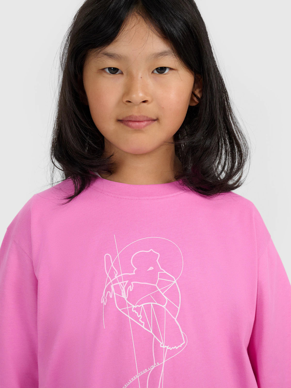 T-shirt oversize z nadrukiem dziewczęcy