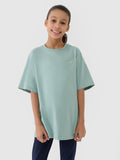 T-shirt oversize gładki dziewczęcy