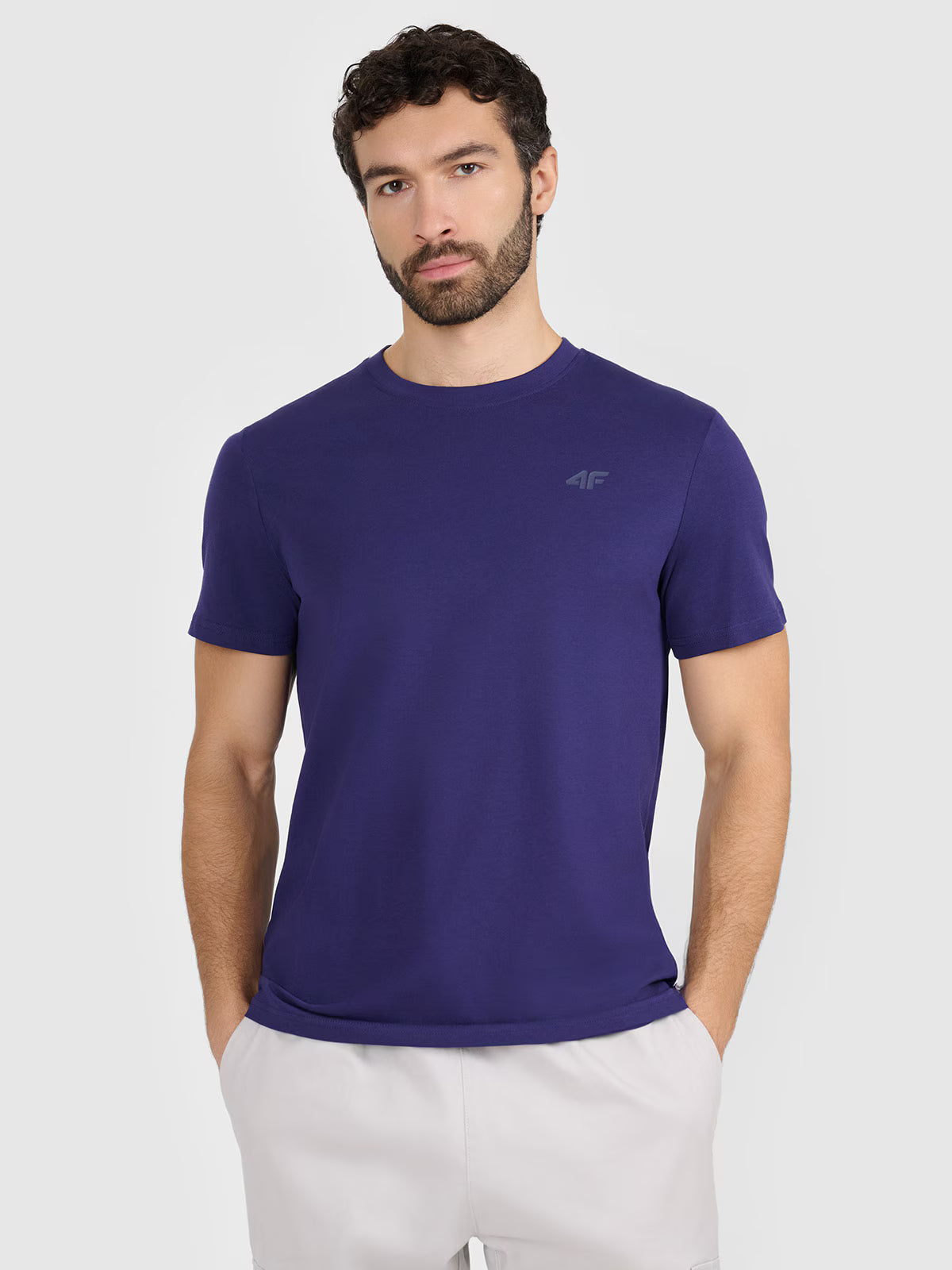 T-shirt regular gładki męski