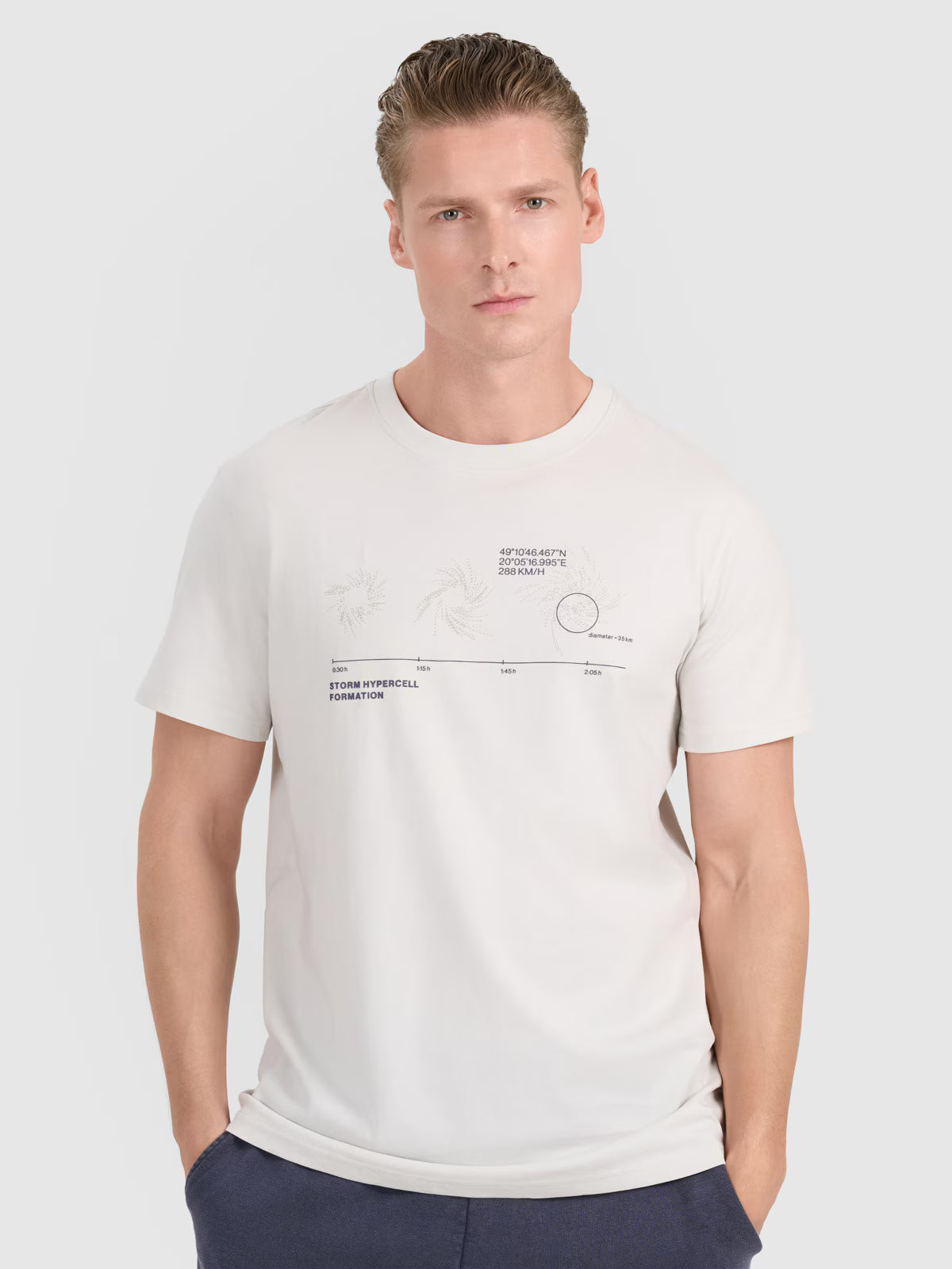 T-shirt regular z nadrukiem męski